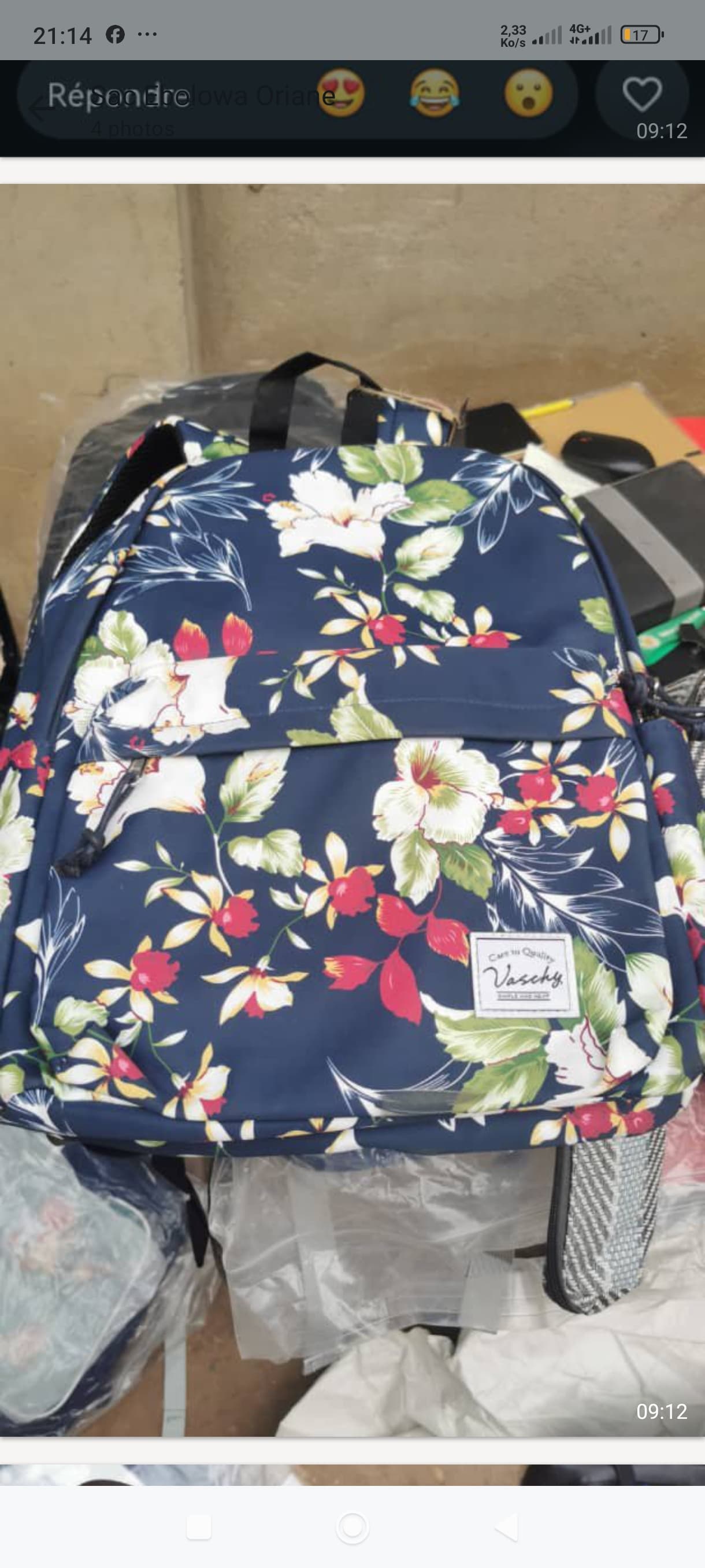 Vaschy Floral Print Backpack